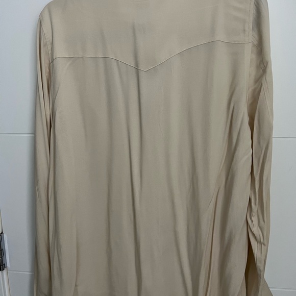Ichi. Long tunic style button down blouse. Medium - Picture 2 of 2